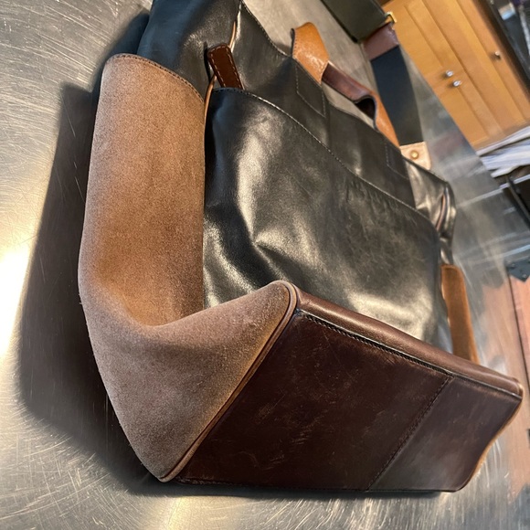 Coach Suede and Leather Messenger Bag - Picture 5 of 14